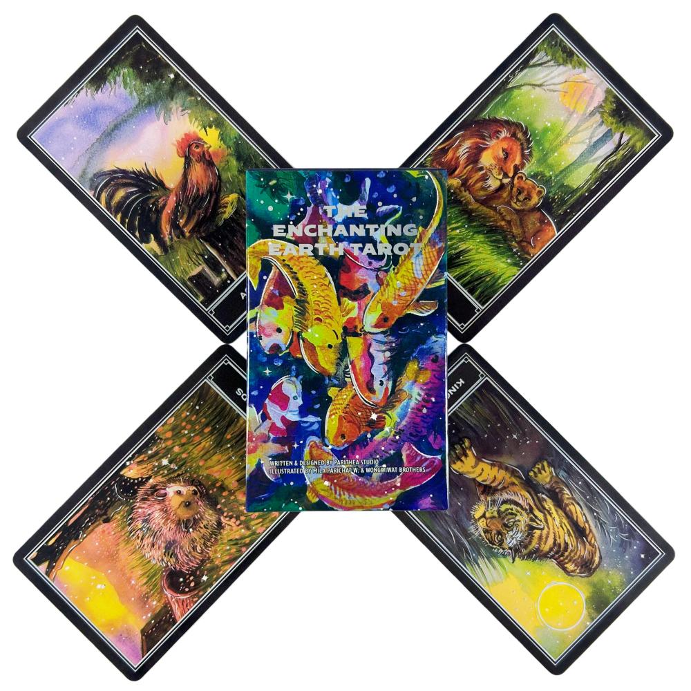 10.3*6cm The Enchanting Earth Tarot - Animal Tarot Cards 80 Cards Watercolor Fully Illustrated Tarot Cards