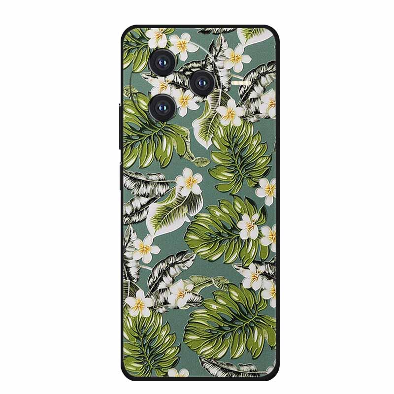 Für Xiaomi POCO F7 Pro Ultra Hülle F7Pro 3D Präge Blume Schwarzes Silikon Weiche Rückseite Hülle Für Redmi K80 Pro Hülle K80Pro Coque