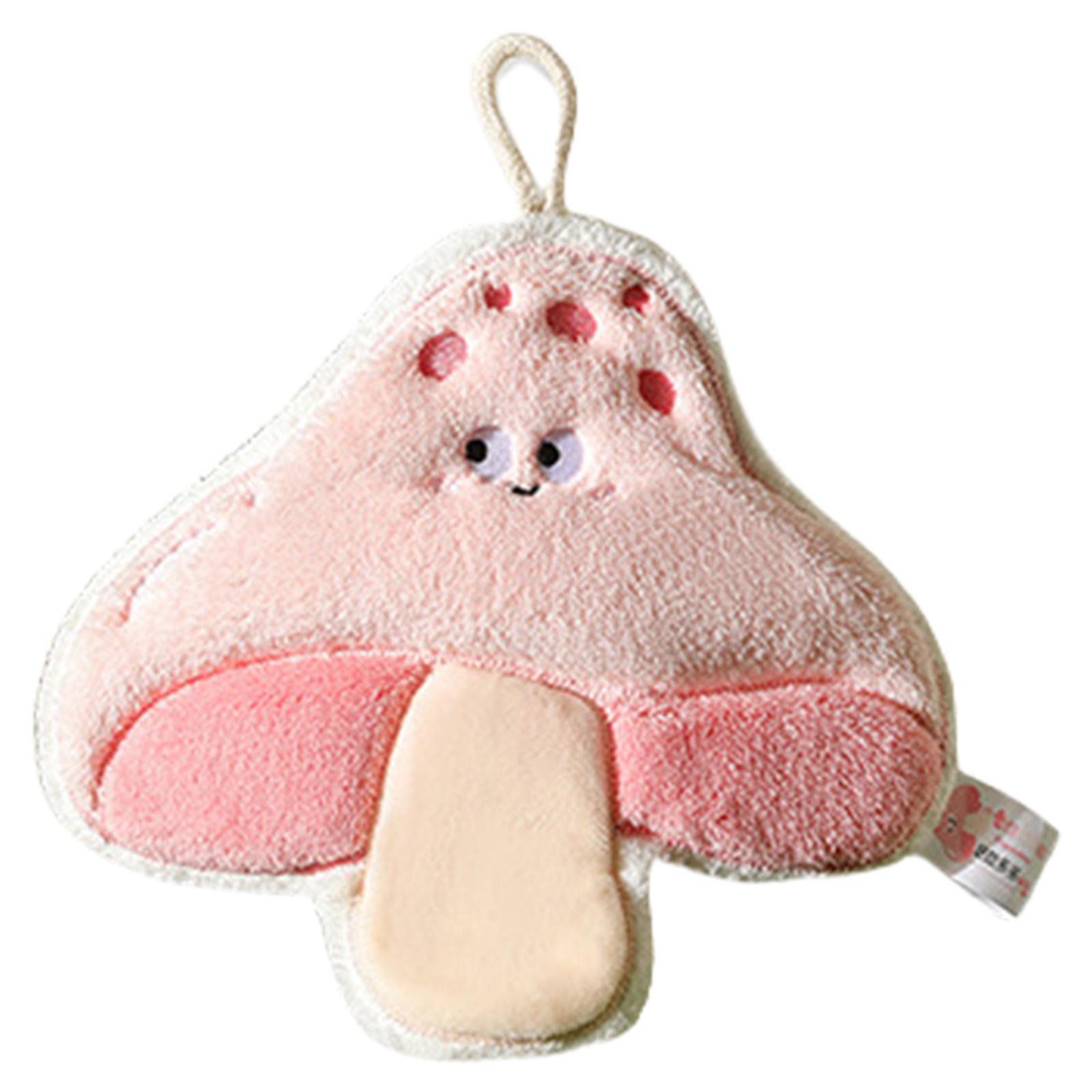 

Soft Absorbent Coral Fleece Kitchen Towel Fun Vegetable Shape Handkerchief Wipe Rag Cloth Quick Dry and Easy Hanging 3