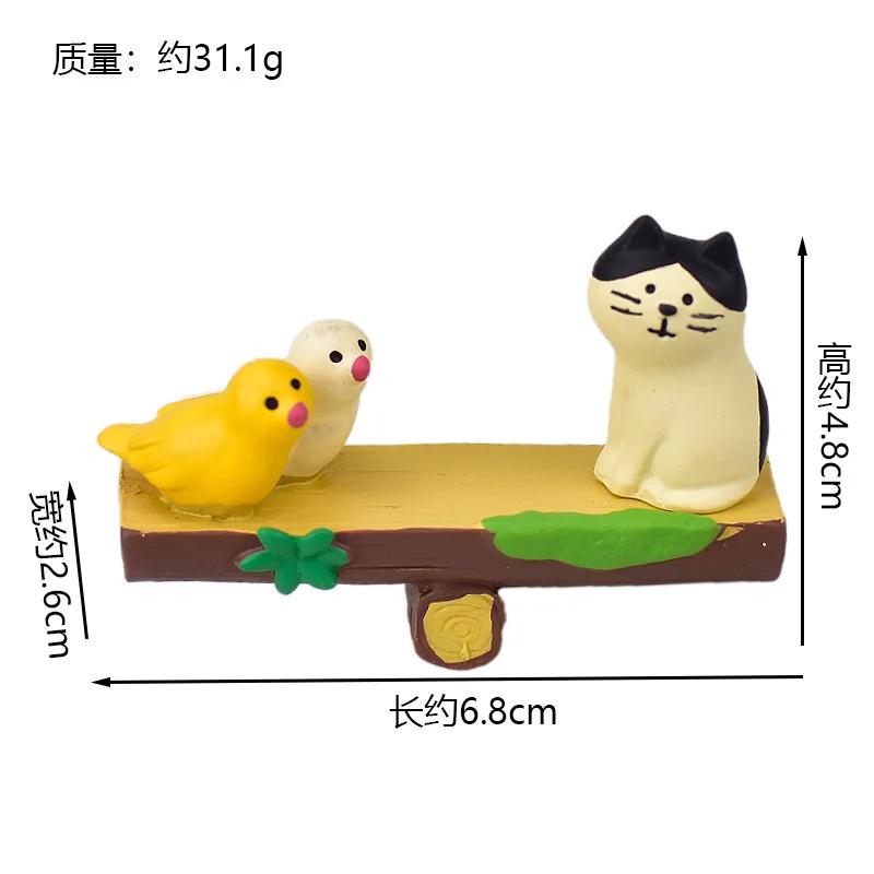 

Zakka Japan See-saw Cat Dollhouse Office Decoration Bookshelf Ornaments Scene Shooting Props Resin Craft Toys Collectible Gifts M