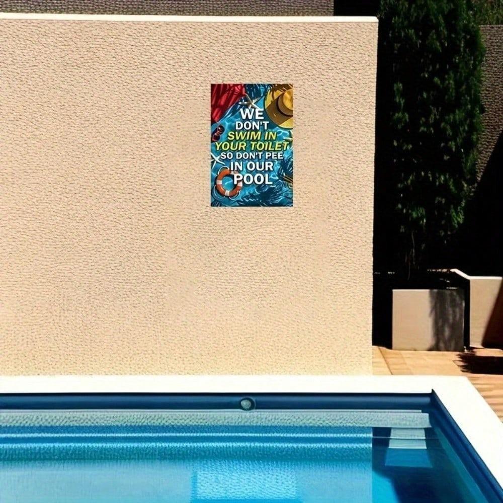 Vintage Humorous Aluminum Metal Tin Sign 8x8 Inch Wall Art Home Bar Bathroom Decor