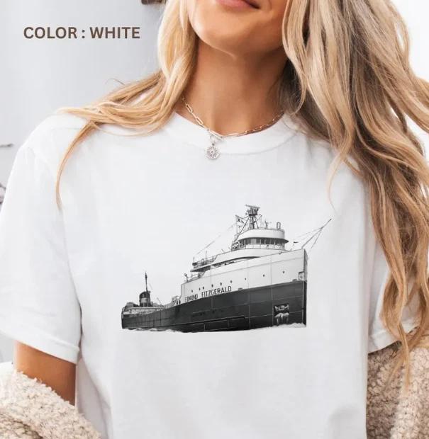 Never Forget Shirt, Edmund Fitzgerald tShirt, Comfort colors T-Shirt - November L