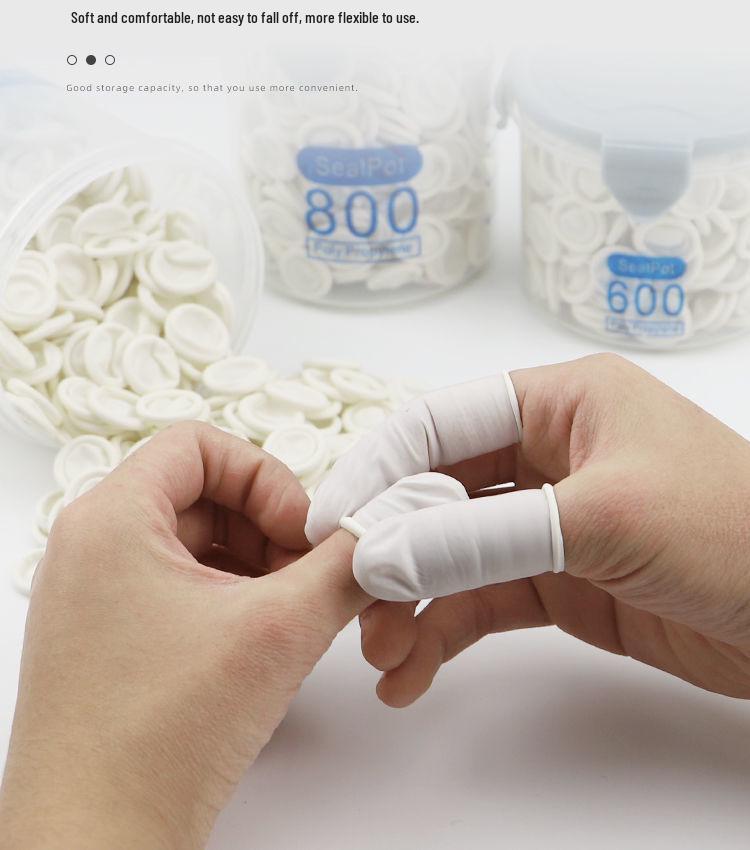 

Latex Disposable Finger Cots for Acne Removal, Wear-Resistant, Anti-Slip, Thickened Rubber for Beauty & Electronic Industry. Elastic - 10 pieces