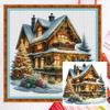 Full Embroidery Cotton Thread 11CT Counted Xmas House Cross Stitch Kit