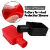 2pcs Car Battery Pole Positive and Negative Protection Cover Soft Plastic Flexible Battery Terminal Insulator Protective