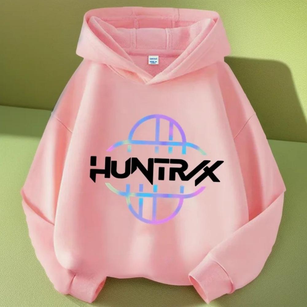 KPOP Devil Hunter Huntrix Pattern Printed Children's Fashion Casual Spring and Autumn Girls Sports Hoodie