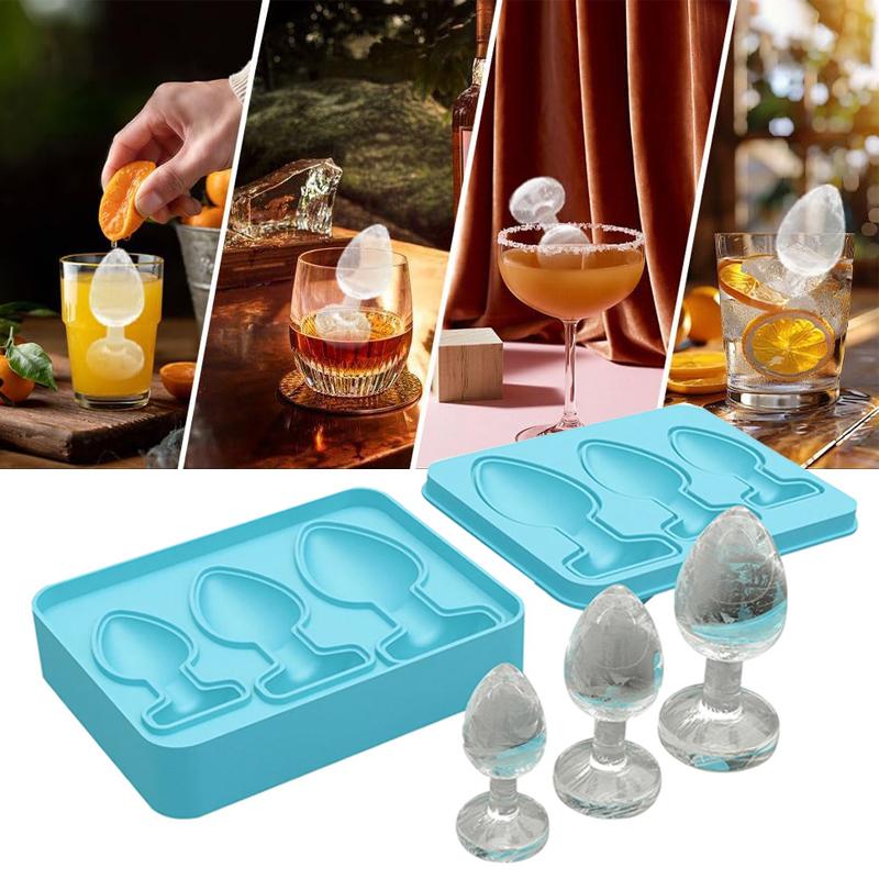 Creative Silicone Ice Cube Mold Prank Anal Plug Shaped Ice Tray Reusable Funny Cocktails Whiskey Beer Drink ice-Cube Maker