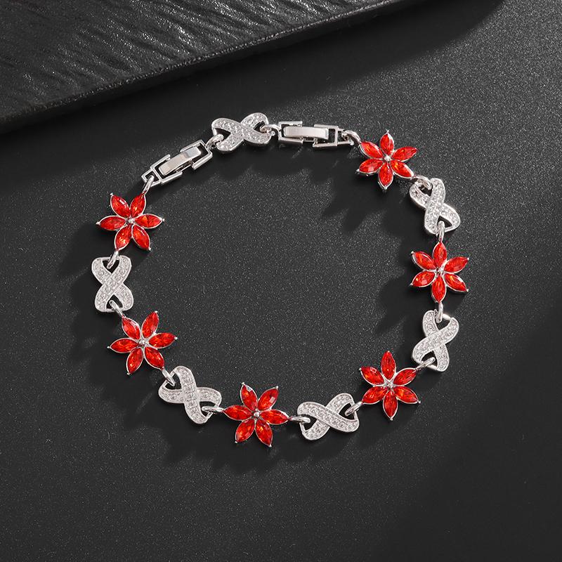 Fashionable and Exquisite Shiny Zircon Sunflower Bracelet Women's Trendy Dinner Party Jewelry Girls Gift