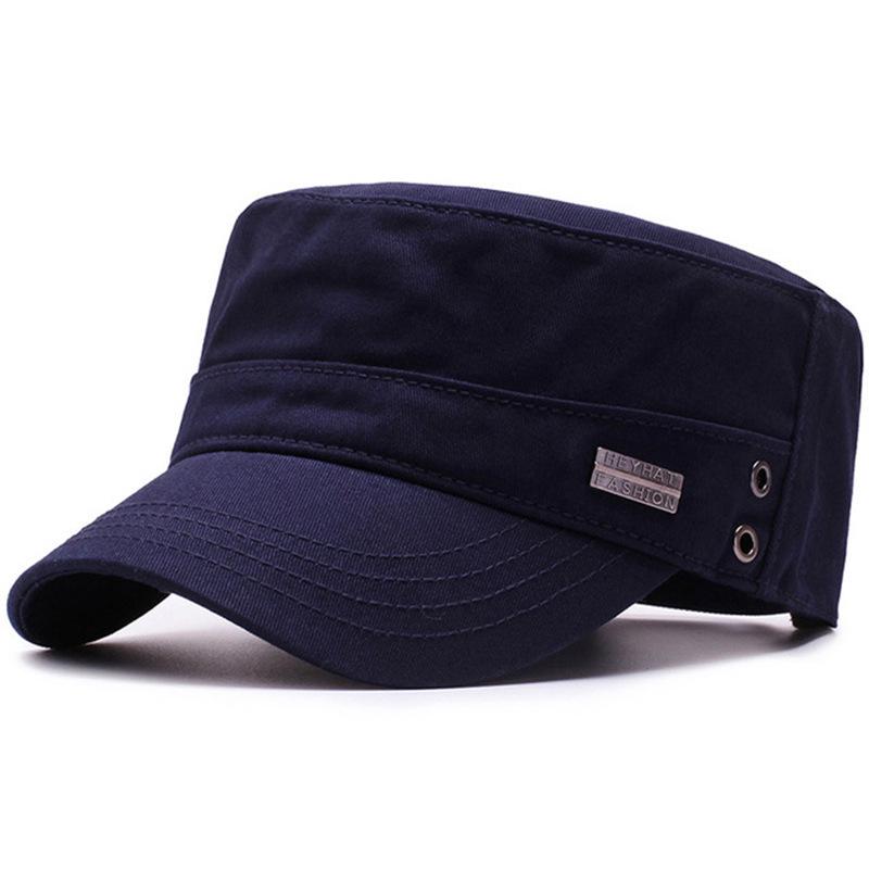 

Мужская корейская военная кепка : Дышащая, повседневная, унисекс плоская кепка на все времена года. Adjustable for 55-59cm Head Circumference