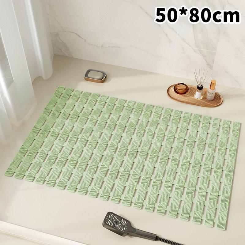 Non Slip Soft Bath Shower Mat With Textured Grip And Fast Drain Holes Perfect For Bathroom Tub Wet Floor Daily Use
