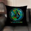 Fashion VVolcomS LOGO Cushion Cover Natural Linen Organic Fabric DoubleSided Printing Sofa Home Decor Gift Pillow Case