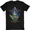 Camiseta Iron Maiden Live After Death Logo de Diamante de la Banda Oficial para Hombre Negra Talla S