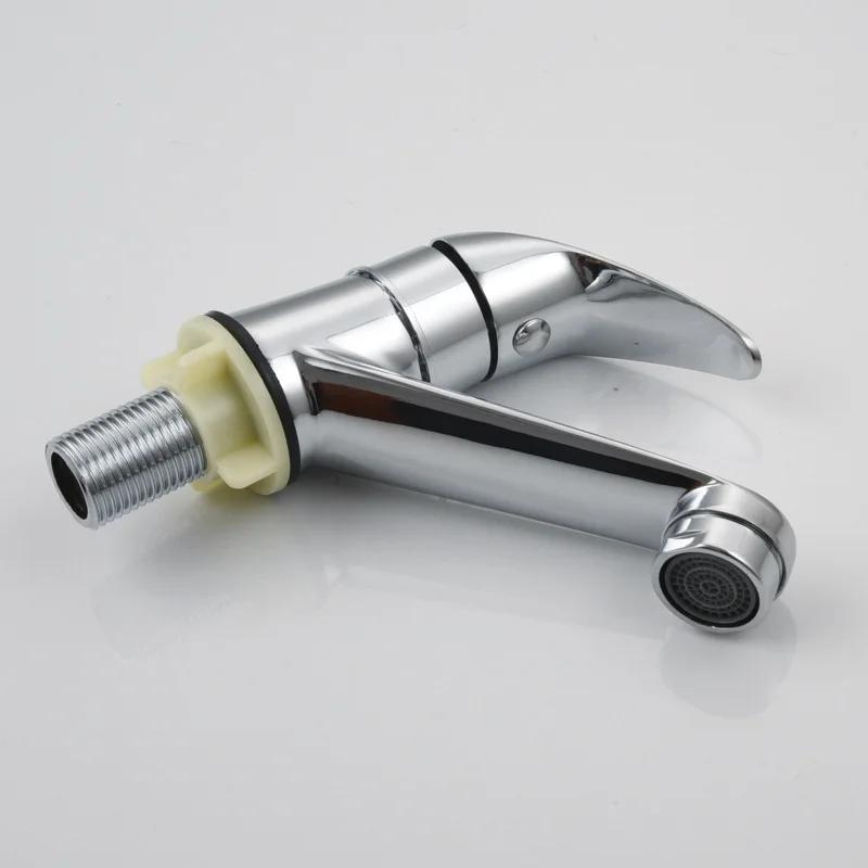 Bathroom Faucets WashBasin Faucet Single Cold Water Tap Chrome Single Handle Single Hole Household Faucet Deck Mounted