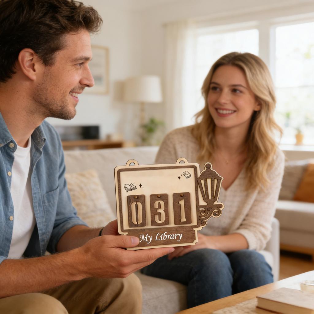 Books Read This Year Counter, Book Counter Sign For Challenge, Books Read , Bookish Gifts For Book Lovers, Librarian, Reader, Women, Shelf Decor