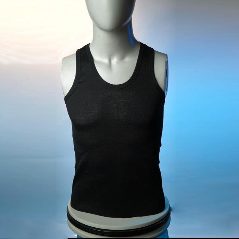 Southeast Asian Men's Sleeveless Sweat-Wicking Cotton-Like Sports Vest