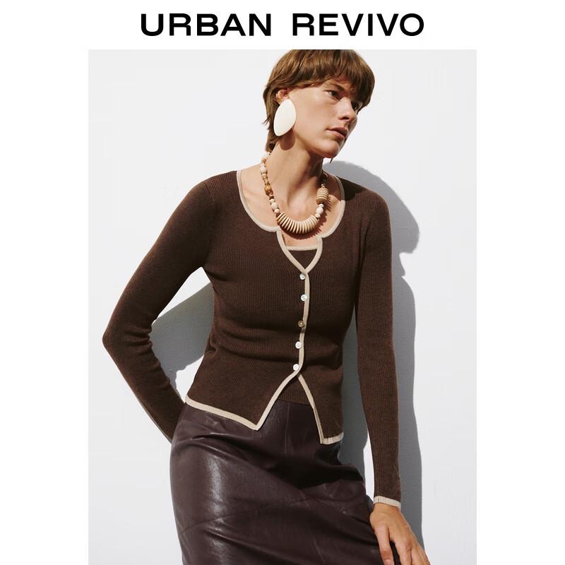 UR Women's Retro Contrast Button Knit Cardigan