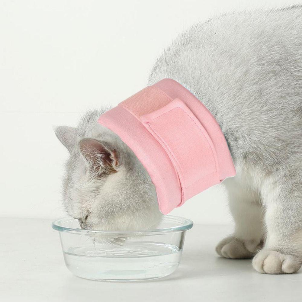 Adjustable Cat Recovery Collar Breathable Cat Wound Healing Collar Dog Neck Ring  for Dogs Cats