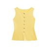 Women S Fashion Sleeveless Vest With Gold Buttons Casual Style