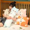 Kawaii Soft Long Cat Sleeping Office Pillow Plush Toys Stuffed Back Sofa Cushion Home Decor Christmas Gift Doll For Kids Girls
