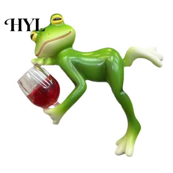 Charming Frog Yard Decor Miniature Figurine Planter Decoration Resin Flower Pot Hugger Plant Garden Statue for Edge Fairy Ornament