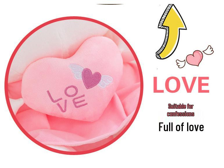 Angel Cat Plush Toy - Heart-Holding Cat Girl Doll, Children's Pillow, Perfect Gift or Claw Machine Prize