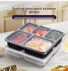 ZLIII 5-Compartment 1500ml Disposable Meal Boxes