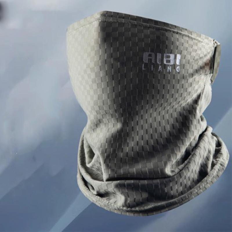 Cycling Mask Summer Breathable Anti-uv Ice Silk Riding Mask Quick-dry Sweat-wicking Motorcycle Hiking Neck Cover Face Mask армия зеленый