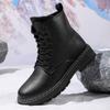 Men's Work Boots Winter Warm Plush Non-slip Soft-sole Casual Boots Fashion Youth Joker Plus Size High-top Comfort Outdoor Boots