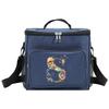 Shoulder Lunch Bag Insulated Bags Waterproof Cooler Box Thermal Organizer Handbag for Men and Women Floral Letter Pattern