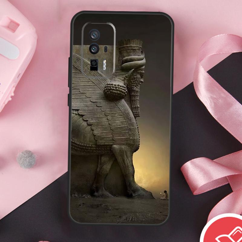 Lamassu Assyrian Mesopotamian Case For Xiaomi 13 14 Ultra 11T 12T 13T Pro 12 Lite POCO X6 Pro F5 M6 X5 X3 F3 M5s F6 Cover