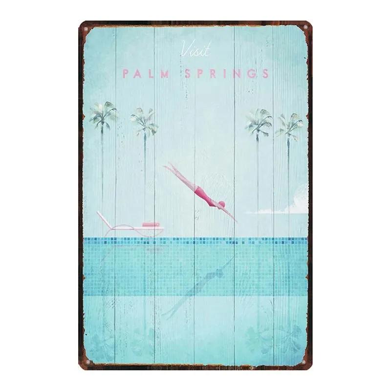 Vintage Paris Champagne Metal Tin Sign Wine Travel Souvenir Wall Art for Bar Restaurant Home Decor xCM