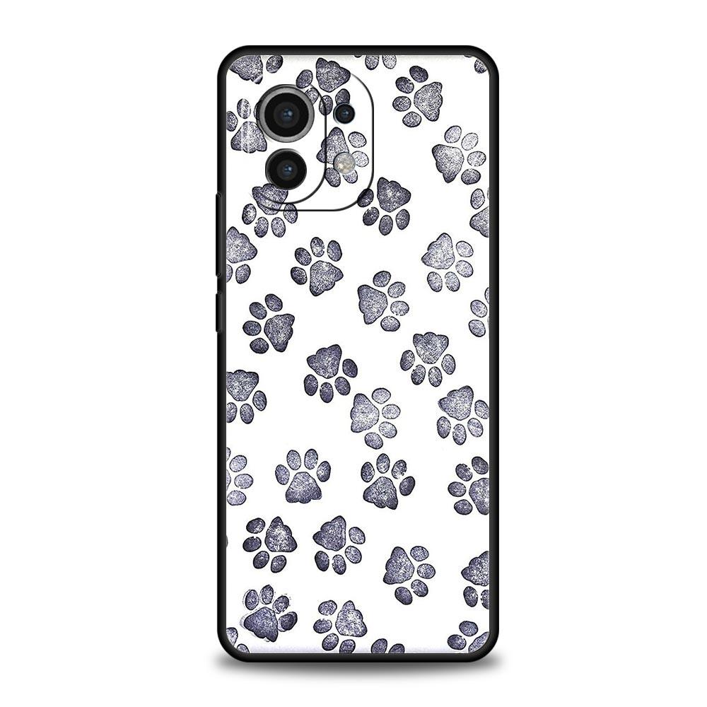 Cute Cat Dog Paw Love Phone Case For Xiaomi 14 13T 12T Pro 12 13 11 Ultra Mi Note 10 Lite 10T 5G 11X Pro 11T 11i 9T Soft Cover