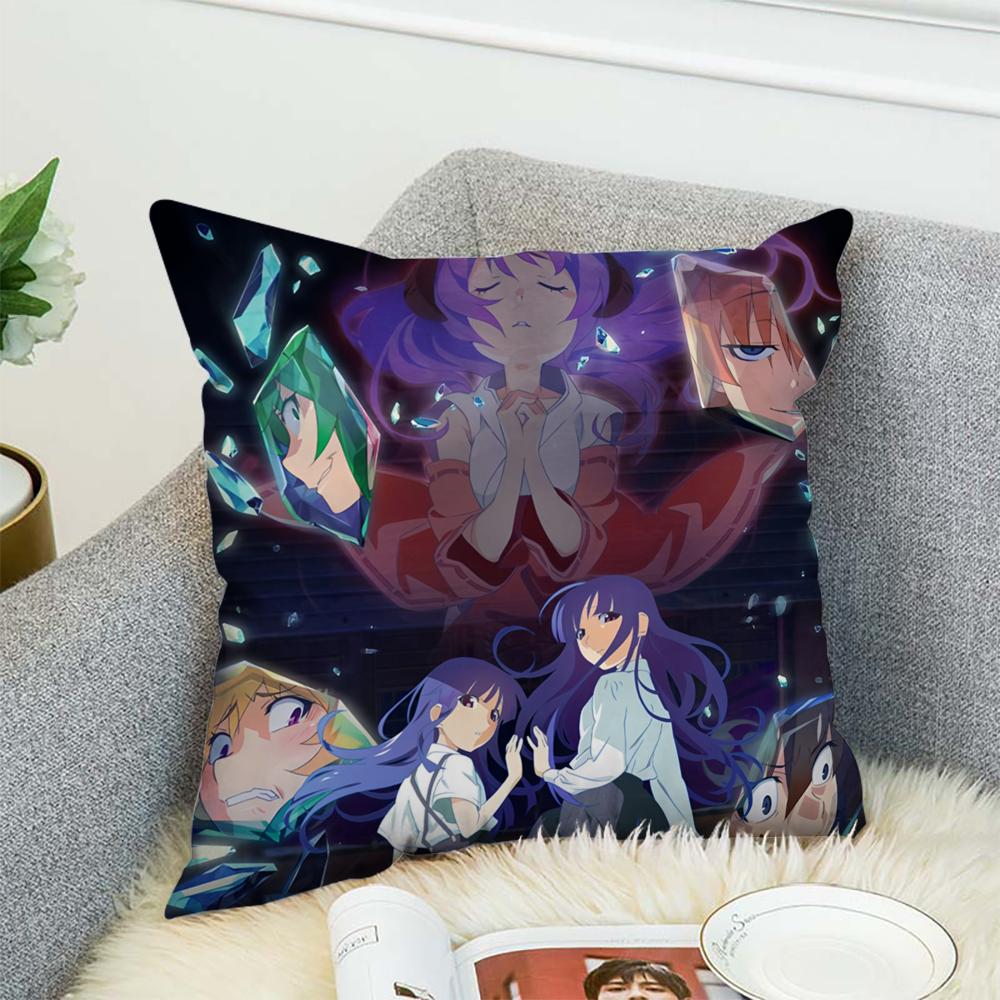 Higurashi When They Cry Pillow Case For Car Sofa Decorative Home Double-sided Print Plush Square Throw Pillow Cushion Cover