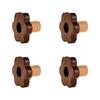 4pcs Multipurpose Florals Cabinet Knobs Sturdy Wood Handles Convenient for Childrens Room Dressers and Chests Use