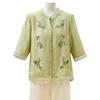 Elegant Summer Cotton-Linen Suit: Short-Sleeved Top for Women in Their Fifties, Chinese Style