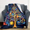 1pc Christmas Tree Blanket, Lightweight Flannel Throw Blanket for Sofa, Bed, Travel, Camping, Living Room, Office, Couch071