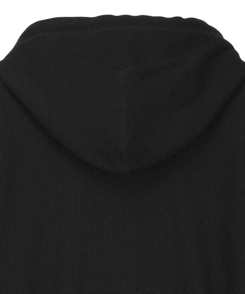 Il Corso Core Waffle Zip-Up Hoodie Black