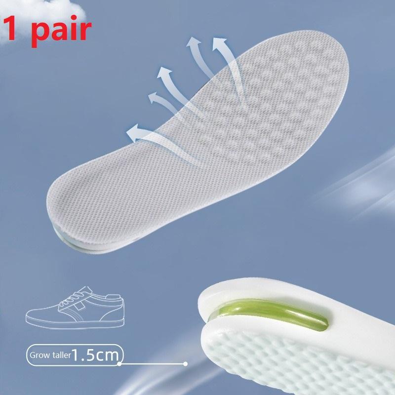 

1Pair Sports Height Increase Insole Feet Comfort Plantar Fasciitis Shoes Insoles Air Shock Absorbing Shoe Pads XDr07 EU35-36(230mm)