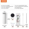 50 Pack Straight Sublimation Tumblers, 20 oz Blank Tumbler Bulk, Stainless Steel Double Wall Tumbler Cups with Straw, Lid, Brush, Base, Shrink Wrap,