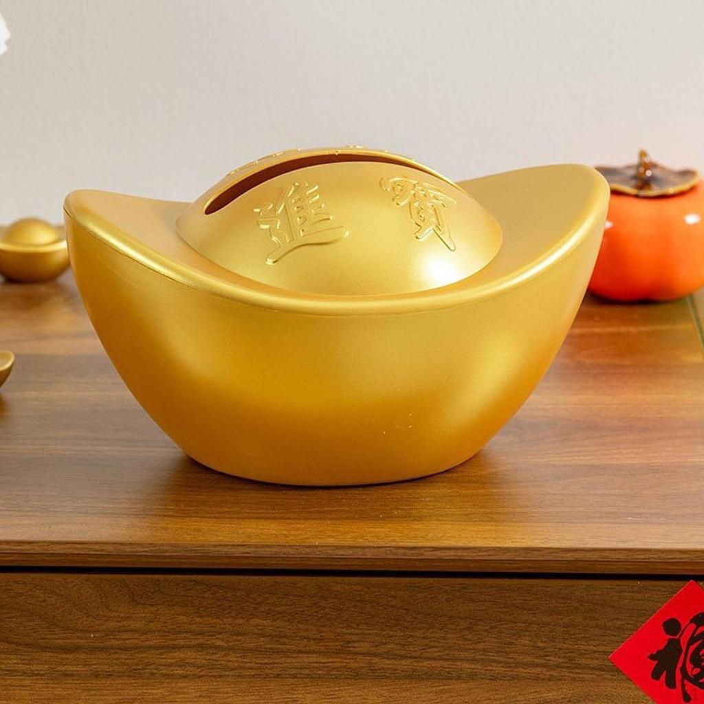 Ingot Yuan Bao Tissue Box Cover Desktop Ornament Dispenser Case for Countertop