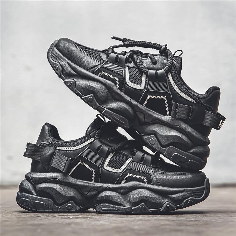 

2024 Spring and Autumn New Men s Shoes Korean Edition Trend Daddy Shoes Large Size 45 Sneakers Men s Casual Shoes 45 чёрный