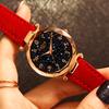 Xiaoya Damenuhren Persönlichkeit Romantischer Sternenhimmel Uhren Damen Strassstein Zifferblatt Lederarmband Quarz Armbanduhr Reloj Mujer