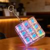 LED Keyboard Keychain Fidget Toys Crystal Clicker Sensory Toy for Stress Relief Keyboard Keychain Fidget Gadget for Adults Amagi