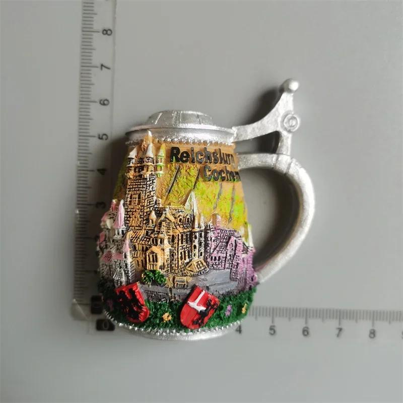 Germany Fridge Magnets Beer Mug Bavaria Munich Cochem Frankfurt Koln Salzburg Austria FINLAND Brugge Refrigerator Magnet Sticker