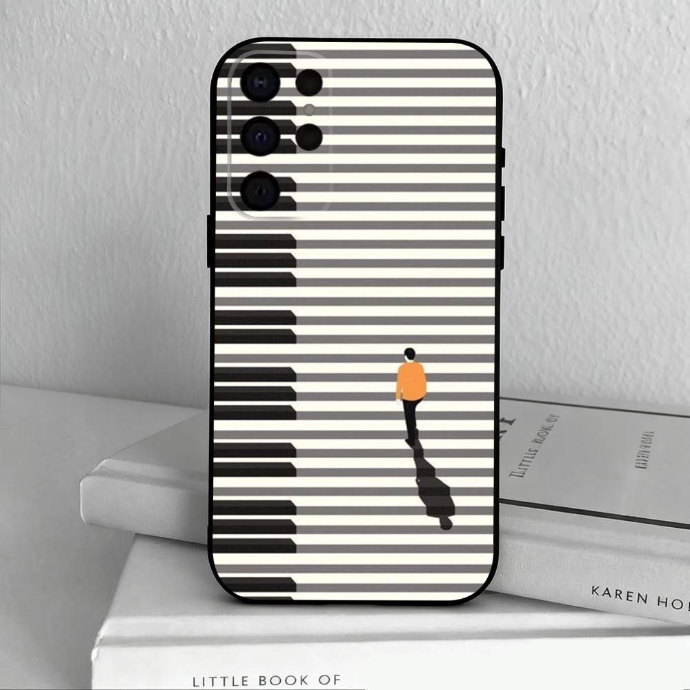 Keyboard Art Piano   Phone Case For Samsung S25,S24,S21,S22,S23,S30,Ultra,S20,Plus,Others Soft Black Cover