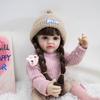 55cm Beautiful Reborn Baby Doll Betty Realistic Baby Girl Doll with Pasted Long Hair Children Play House Doll Toys for Kids Toddler Birthday Xmas Gift