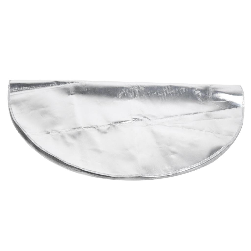 Round Fire Pit Mat Fireproof Outdoor Terrace Barbecue Grill Deck Protection Pad SuppliesSilver Gray