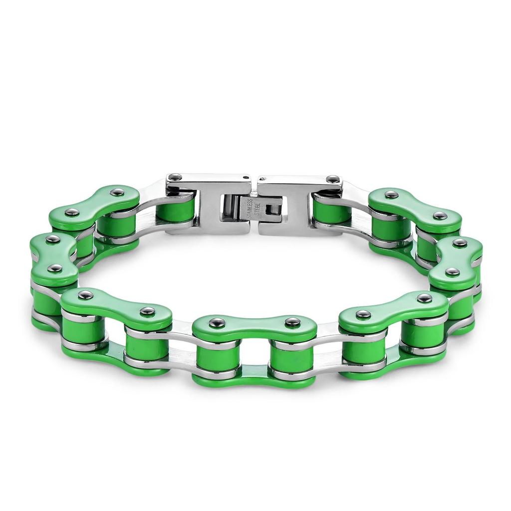 European-American Style Bicycle Chain Bracelet: Creative Rock Hip Hop Jewelry for Men & Women In Stainless Steel