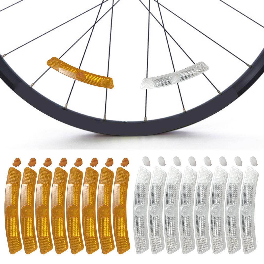 8Pcs Road Bike Wheel Spoke Reflectors Safety Warning Reflector Night Riding Warning Reflective Lights for Wheels