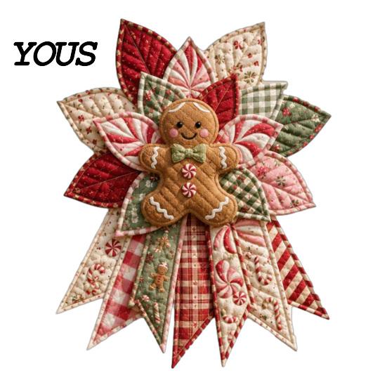 Dekoratives Wandbehang-Bastelset Festliches gestepptes Weihnachts-Tür-DIY-Nähset, Immergrüner Baum, 3D-gepolsterte Patchwork-Kunsthandwerk-Bedarfsset für